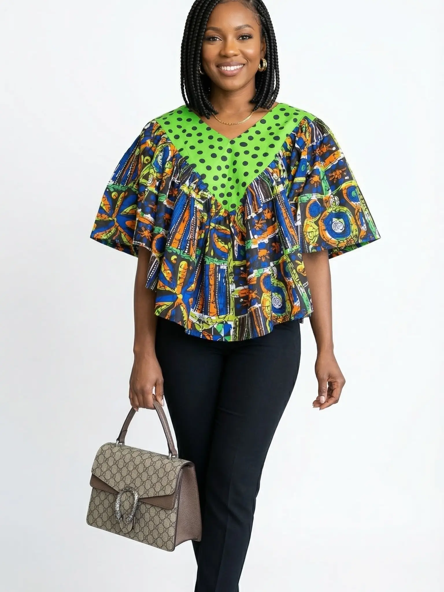 JOY CLASSIC V SHAPE ANKARA TOP
