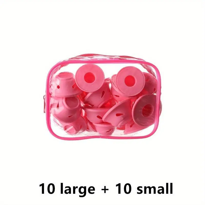 1set Silicone Mushroom Bell Curling Iron Reusable Hair Rollers Wave - No Clip Magic DIY Curling Tool - PVC Bag Included Hair Styling Tools