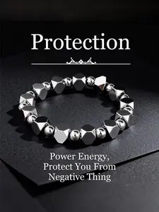 Natural Obsidian Agate High Quality Exquisite Bracelet, Root Chakra Protection Stone, Men's Energy Jewelry, Boost Confidence & Emotional Stability Gift