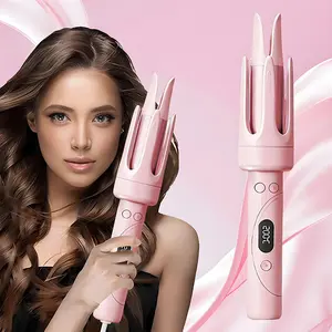 Beach wave curling iron 12/ 2 inch automatic curling iron with 4 temperatures, two-way rotation, anti-scald, anti-tangle, hair styling tool rotating barrel curling iron - for medium-length hair Multifunctional Styler Flawless