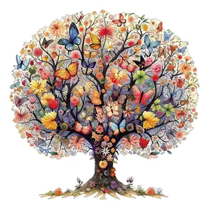 Life Tree Wooden Jigsaw Puzzle, Wooden Puzzles, High Difficulty Toy Puzzle, Adult Focus Training, Halloween Christmas Birthday Holiday Gift, Home Decor