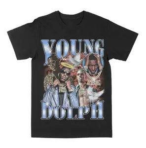 Unisex Young Dolph PRE Tee Highlighting Iconic Hip-Hop Graphics