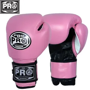 ProBoxing Leather Boxing Gloves – (Pink) – Training Boxing Gloves for Boxing, MMA, Muay Thai & Sparring – Durable Genuine Leather, Wrist Support, Impact Protection