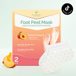 [PLANTIFIQUE Official Shop] Foot Peel Mask for Dead Skin & Calluses – Exfoliating Foot Peeling Mask for Cracked Heels Moisturizing Foot Mask Detox Foot Pads
