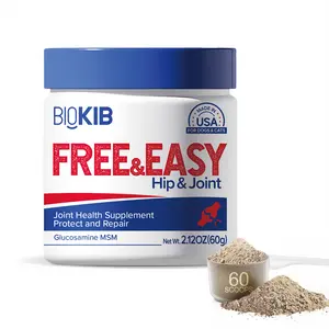 BIOKIB Hip & Joint Supplements for Dogs - Mobility Support Supplement - Suitable for Small Breeds & Large Breeds - Made in USA - 60g 2.1oz ~60scoops-Superior Alternative to Soft Chews | Mixable with Water & Food | Picky Dog Friendly