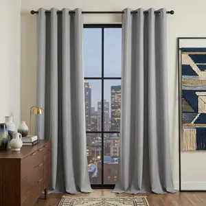 4-Piece Blackout Solid Curtains | Compatible with Magnetic Suction Curtain Clips | Noise & Heat Insulation | Privacy Protection Sleep Better | For Bedroom, Living Room, Balcony, Summer | Kids & Home Curtains para salas bed