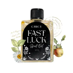 Circe Boutique Fast Luck Spell Oil 1/2 oz | Fast Luck Ritual to Attract Prosperity, Love & Happiness | Magical Infusion | Hoodoo Ritual, Conjure