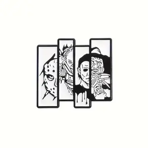 Horror portrait enamel pin