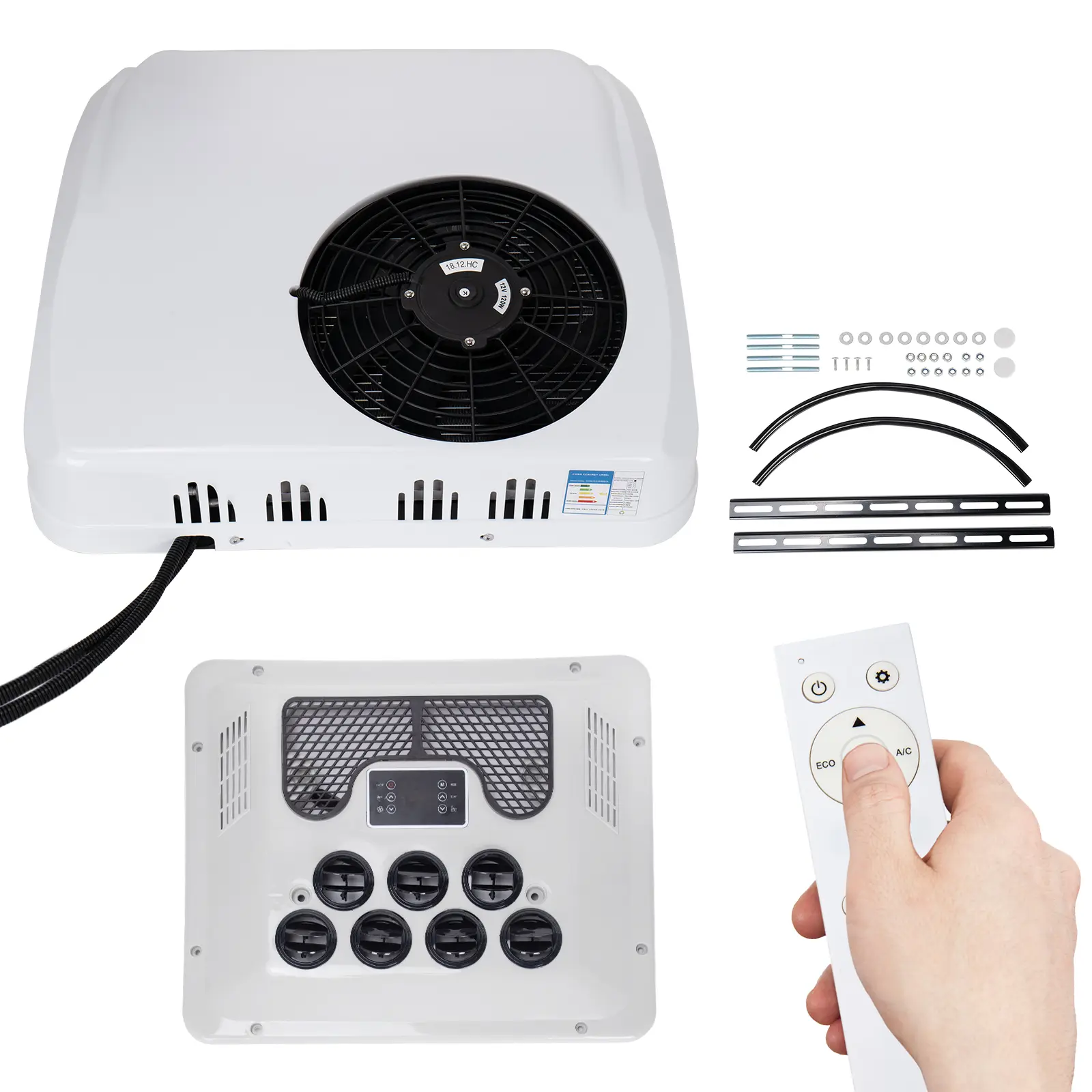 12V 10000BTU Split Truck Air Conditioner for Car Cab RV Bus Caravan