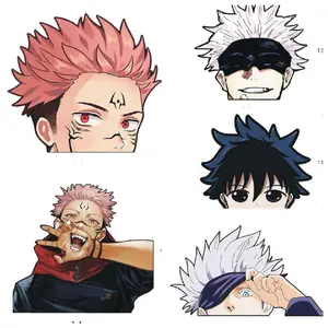 Anime Jujutsu Kaisen Car Stickers Interior/Exterior Sukuna Itadori Gojo Megumi High-Quality Decals for Jujutsu Kaisen Enthusiasts Durable & Easy Application