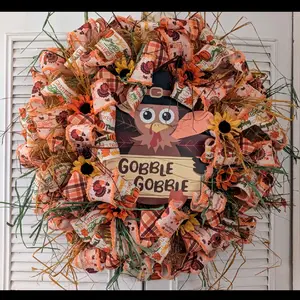 Thanksgiving Turkey Wreath - Festive Home Decorations