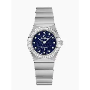 Omega Constellation Series Blue Starry Sky Dial with Silver Finish, 25mm