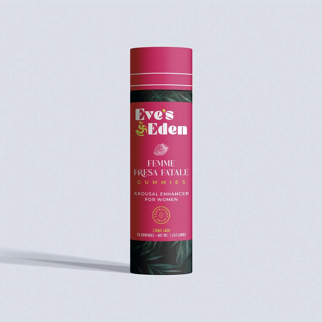 Eve's Eden Femme Fresa Fatale Arousal Gummies 1.4 oz - Natural Mood Enhancer for Women, Self-Care & Empowerment, Fast-Acting Dietary Supplement