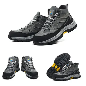 Men's Work Safety Boots ,, Anti-Penetration, Durable Rubber Sole, Suitable for Construction | Factory | Daily Use - Warehouse Shoes | Modern Work Shoes | Outdoor Labor Closed Worker steel toe shoes men zapatos para trabajo zapatos para trabajo Footwear