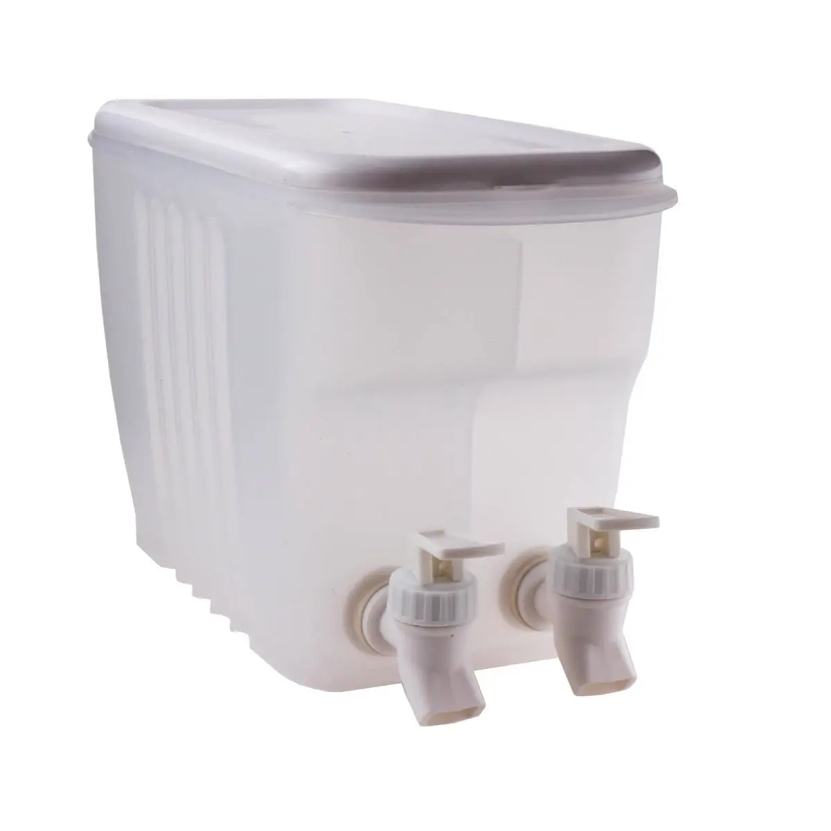 BarConic® Polypropylene Freestanding Cold Water Dispenser - 3.5L Rectangular Water Jug Dispenser Bottle, 11"x5"x6.25" with Built-In Sealing Ring for Household Kitchen Drinking Use