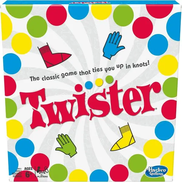 Twister Party Classic Board Game for 2+ Players, Fun Indoor and Outdoor Family Game for Kids Ages 6+, Party Game, Packaging May Vary