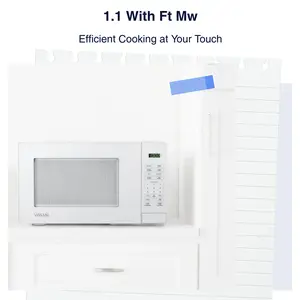 Return  1.1 cu. ft. Countertop Microwave Oven in WhiteElectronic touch pad controls easy to use
