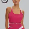Women's Plain Criss-Cross Stretch, Comfortable Durable Crop Cami Top, Ladies' Gym Sportswear for Indoor & Outdoor Wear Sports Bras