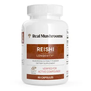 Organic Reishi Mushroom Capsules 90 or 200 Count 1000 mg per Serving Organic Beta-Glucans Immune Support Non-GMO Vegan