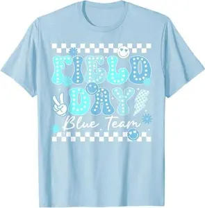 Field Day Blue Team Color Field Trip Team Game Competition T-Shirt