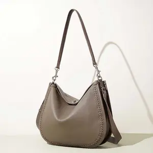 Vintage Woven Shoulder Bag | Boho Chic Hobo Purse | Soft Leather Crossbody