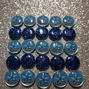 Fichas de Resina – 50 Minis Brillantes | Figura al Frente + Diamantina al Reverso