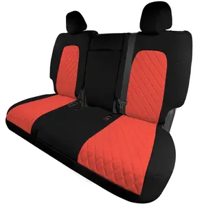 Tesla Model Y 2020 - 2024 - Rear Set Seat Covers - Red Neoprene