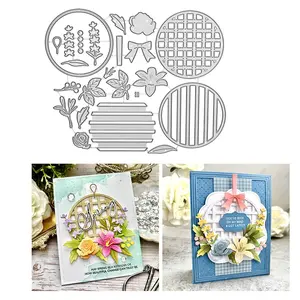 Flower Basket Metal Cutting Mold, Ideal for DIY Album Making, Paper Card Embossing Template, Creative Die Cutting Tool
