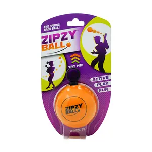 ZipzyBall Sporty Spring Back Hand Ball Fidget - Kid or Adult Indoor and Outdoor All Season Active Play Workout Skill Toy. Recommended for Ages 7 & Up.