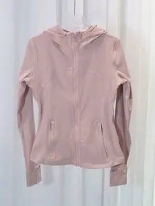 Women's Nylon Breathable Yoga Jacket, Quick-Dry Sports Coat, Slim Fit Hooded Sweatshirt, Two-Sided Fleece Lining, Gym Wear, Workout Clothes Women, Athletic Jackets, Athletic Outerwear