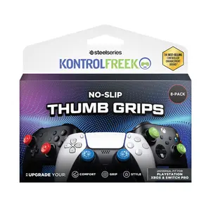 KontrolFreek c | Universal Edition for Nintendo Switch Pro, PlayStation 4 (PS4), PlayStation 5 (PS5), Xbox One & Xbox Series X Controller | 8-Pack | Blue/Green/Red/Black