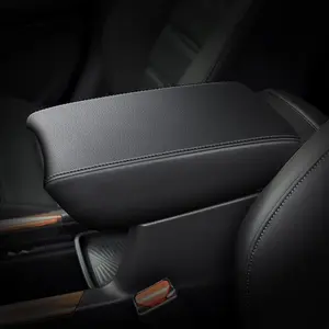 Automotive Center Console Cover for CRV Faux Leather  Armrest Cover Seat Box Protector Custom Fit Compatible for 2017-2022 CRV Black