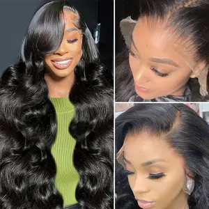 Pizazz Hair Body Wave Ready To Go Glueless Wigs 13x6 Pre Cut HD Lace Frontal Wig with Natural Pre plucked Hairline