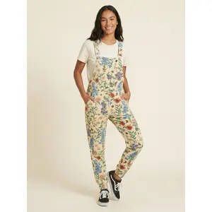 Swoveralls Garden Party Limited Edition Print Cream & Butter Yellow Wildflowers Super Soft Fabric Blend Unisex Sizing