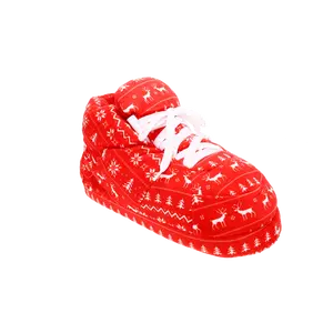 Ugly Sweater Plush Slippers - Festive Design, Supreme Comfort, Non-Slip Sole, Plush Velvety Material, 100% Breathable Polyester, Perfect Gift for Holiday Parties