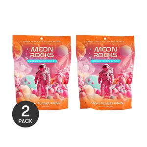 2 Pack MOON ROCKS Freeze-Dried Candy Peach Flavor 1.76 oz Each