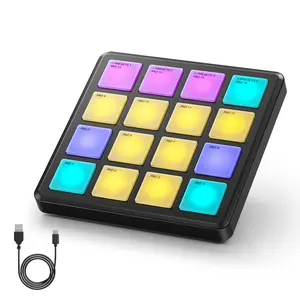Donner Starrypad Mini MIDI Controller, Portable Beat Maker with 16 Beat Pads, Note Repeat and Music Production Software, Mini USB MIDI Controller with 40 Courses