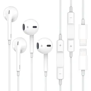 Wired Headphones for iPhone Earbuds with Lightning Connector (Built-in Microphone & Volume Control) Earbuds Compatible with iPhone 14/14 Pro/14 Plus/13/12/11/XR/XS/X/8/7