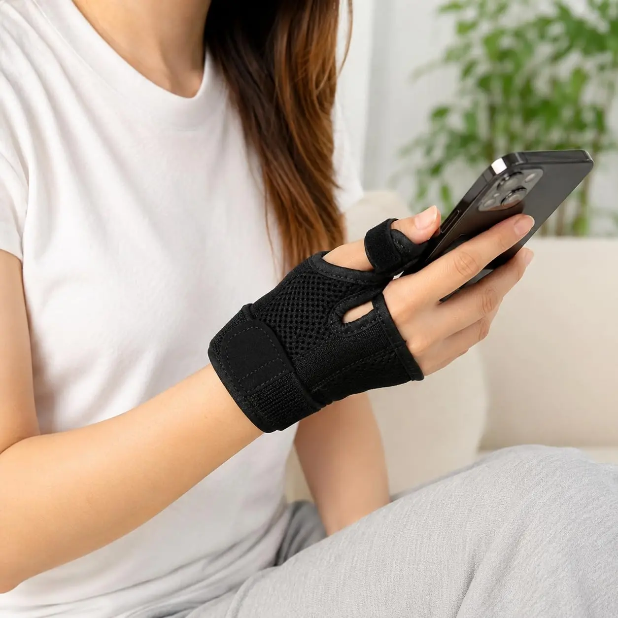 Flexible Splint Wrist Thumb Support Brace, 1 Count Breathable Thumb Protector Guard for Men and Women, Thumb Stabilizer for Left Or Right Hand Wrist Wraps Healthcare Tool