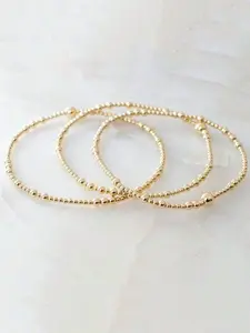 Set of 3 Stylish Layered Bracelets for Women, Trendy Beaded Bracelets, Perfect Accessory for Any Occasion, Stackable Bracelets, Trendy Jewelry, Copper Bracelets