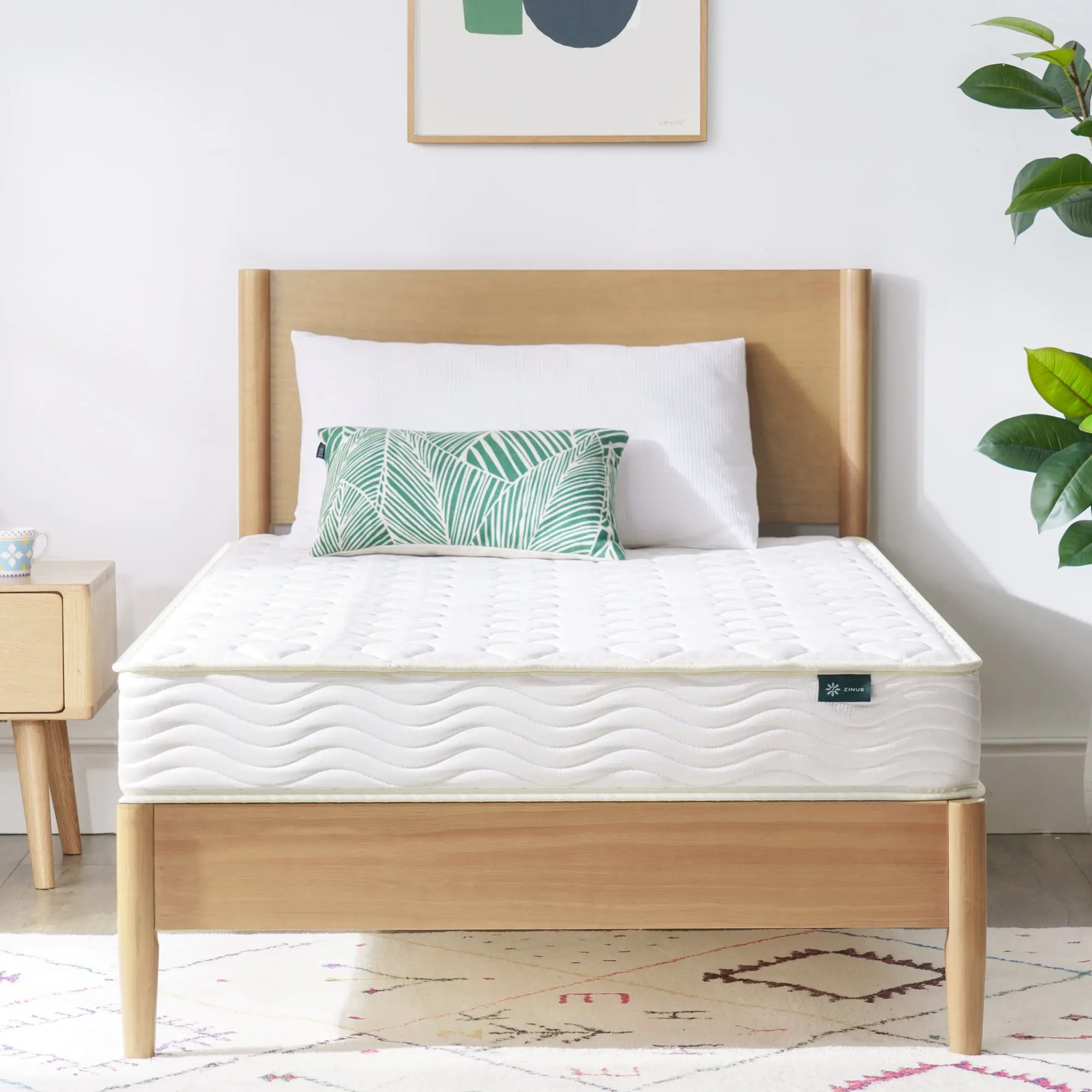 Zinus 6-Inch Core Comfort Tight Top Mattress - Basic, Firm, Breathable Bonnell Innerspring for Bedroom Sleeping Support, Unbox & Expand Twin Size Roll-Up Mattress, Mattresses, All Age Groups