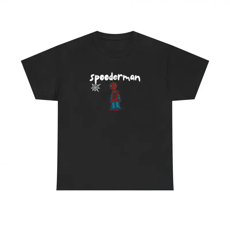 SpooderMan Tee Graphic T Shirt Unisex Heavy Cotton Tee Comic Book Hero Shirt Superhero Fan Gift 100 Percent Cotton Breathable Soft Funny Meme Design For Men Women For Him Her Gift zendaya spiderman tshirt
