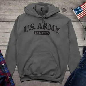 U.S. Army Hoodie, Officially Licensed Army Established Hooded Sweatshirt, United States Armed Forces Sweatshirt, Army, American Military