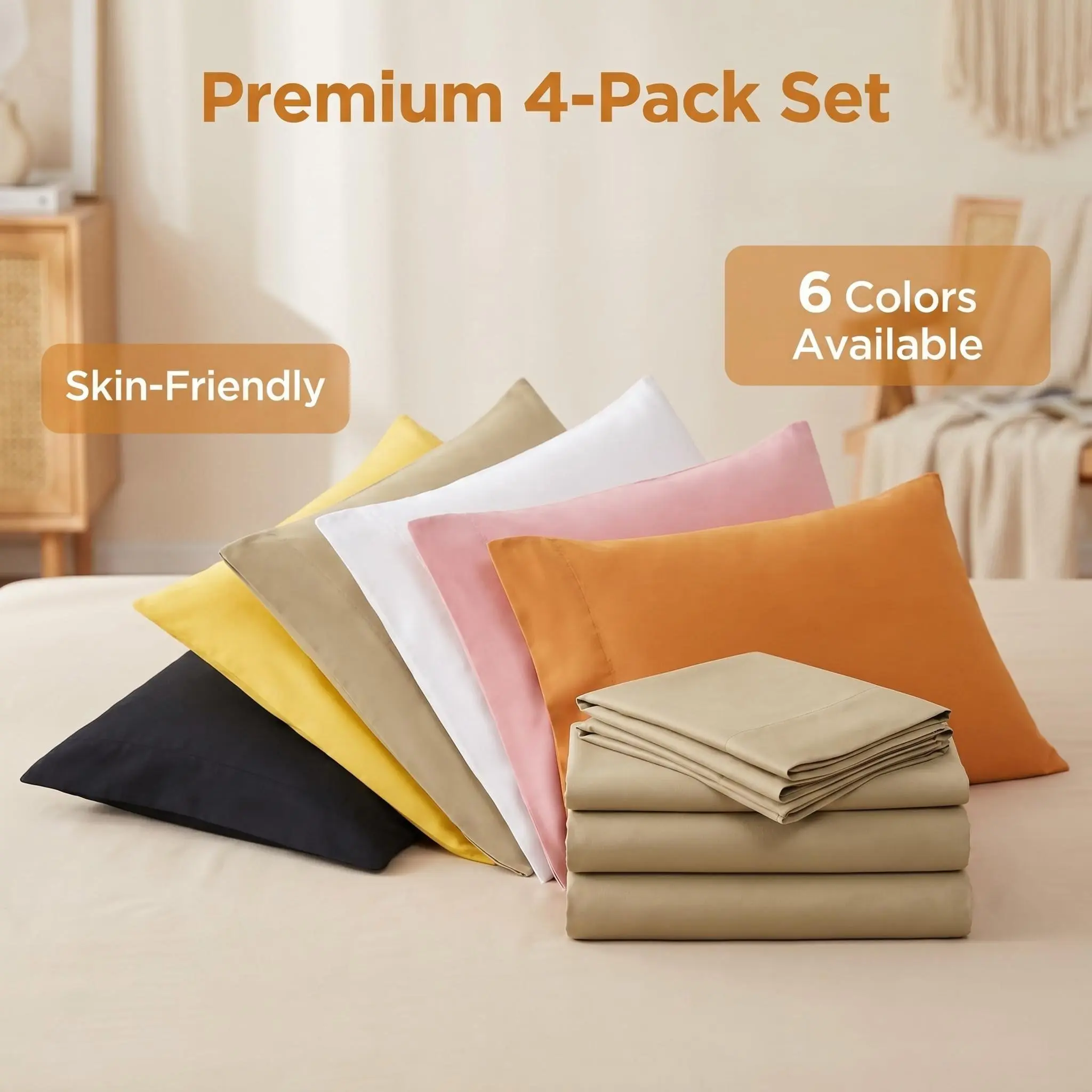 [ Summer Sale Deals ]NTBAY 2-Piece Brushed Microfiber Pillowcases - Super Soft & Cozy Luxury Bed Pillow Covers, Wrinkle, Fade & Stain Resistant Pillow Cases with Envelope Closure, Set of 2
