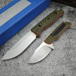 BM 15002/15017 Fixed Blade Hunting Knife Stainless Steel Drop Point Blade G10 Handle Pocket EDC Tools