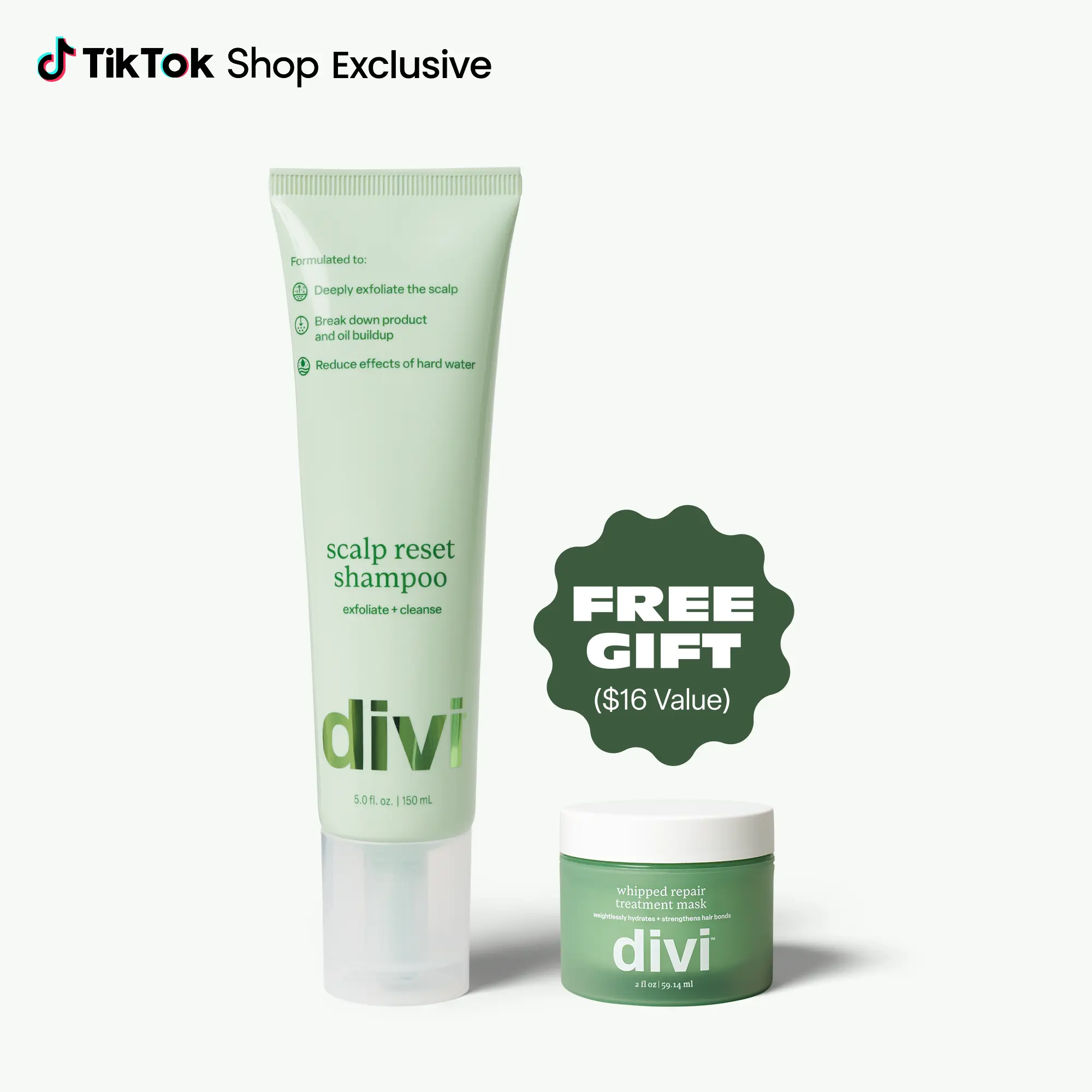 Scalp Reset Shampoo for Buildup & Oily Scalp with FREE Mini Hair Mask | Divi Scalp Reset Shampoo for Buildup & Oily Scalp with FREE Mini Hair Mask | Divi
