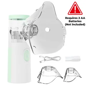 Handheld Nebulizer Portable Home & Travel Use Ultra-Fine Mist for Adults Kids Self-Cleaning Design Includes Face Mask Mouthpiece for Respiratory Relief(Mom Gifts)