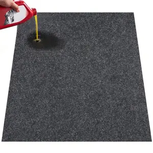 VEVOR Waterproof Garage Floor Mat for Under Car, 3'x5' Compact Size Heavy Duty Containment Mat with Strong Grip, Protects Garage Floor from Water, Mud and Oil, For Garages, Greenhouses, Entrance
