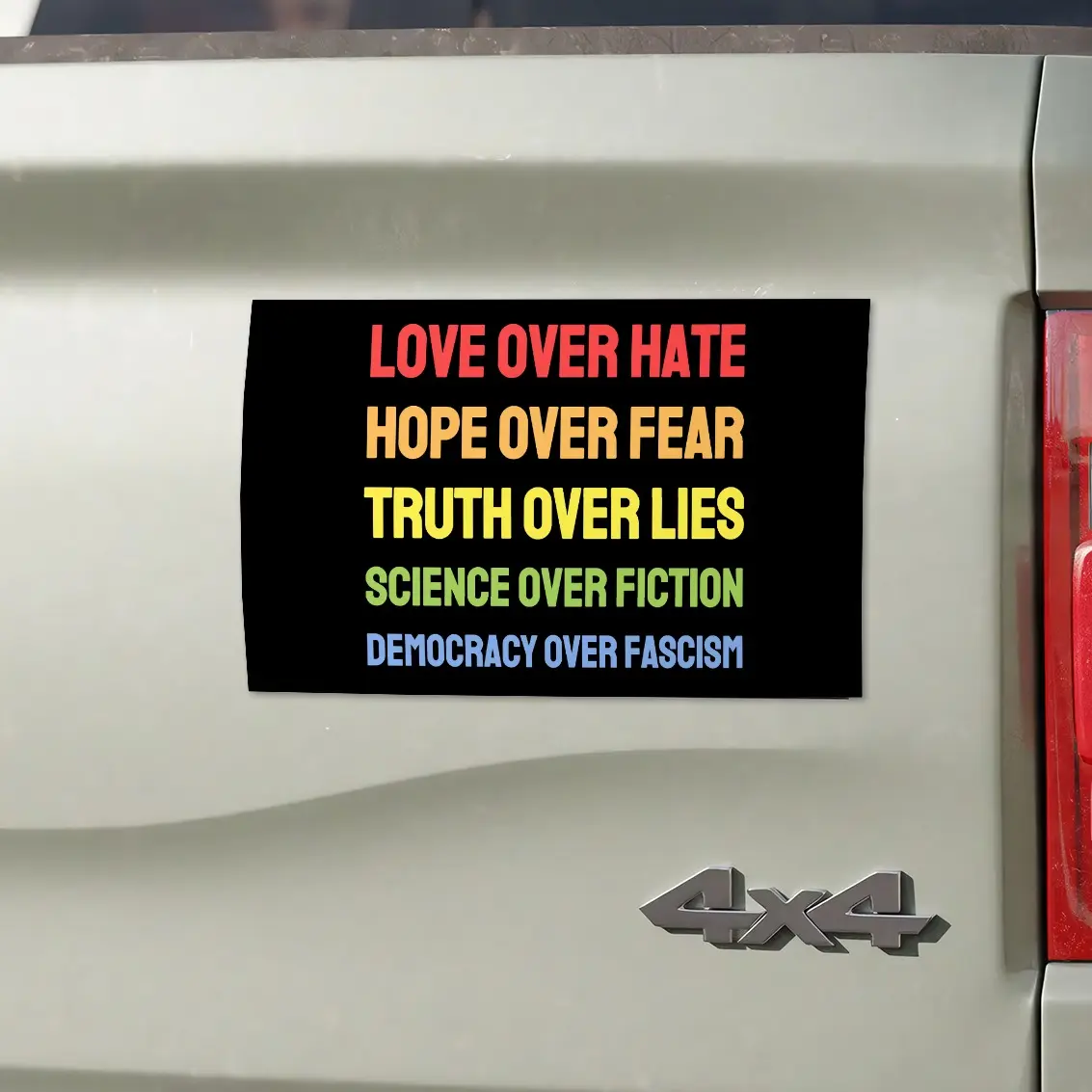 Print Your Own Protest March Bumper Magnet, Anti Fascist Magnet