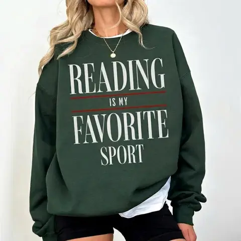 Reading is my favorite sport Sweatshirt, Vintage Reading, Booklover gift, Bookish, Librarian Sweatshirt, Bookworm, Reader Gift